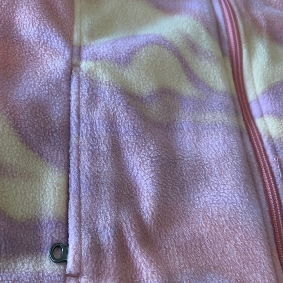 Gently Loved Girls Columbia Vibrant Pink and Yellow Fleece Jacket - Picture 4 of 9